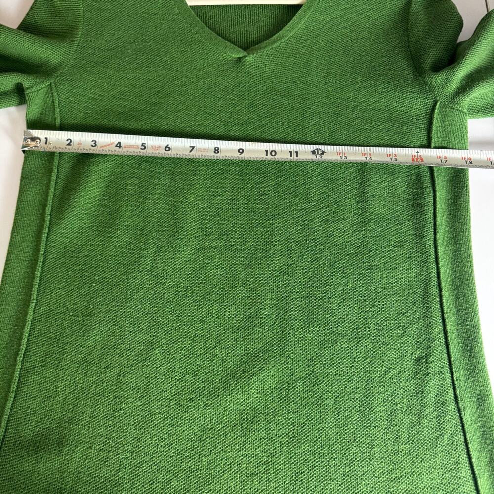 J. Jill Size ST S Tall Green Tunic Sweater Textured Round Neck Long Cotton Blend - Picture 8 of 9
